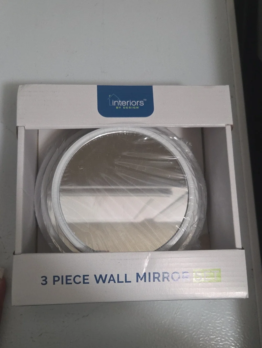 Interiors by Design 3-Piece Round Wall Mirror Set - White
